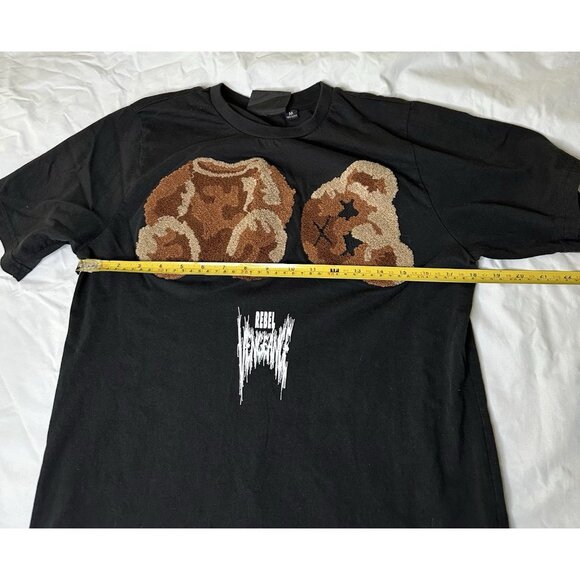 Rebel vengeance Teddy bear Men’s T-shirt Black y2k M - Picture 5 of 7